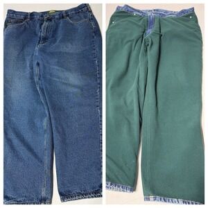 Cabela's Men's Fleece Lined Jeans Size 42X30 Relaxed Fit‎